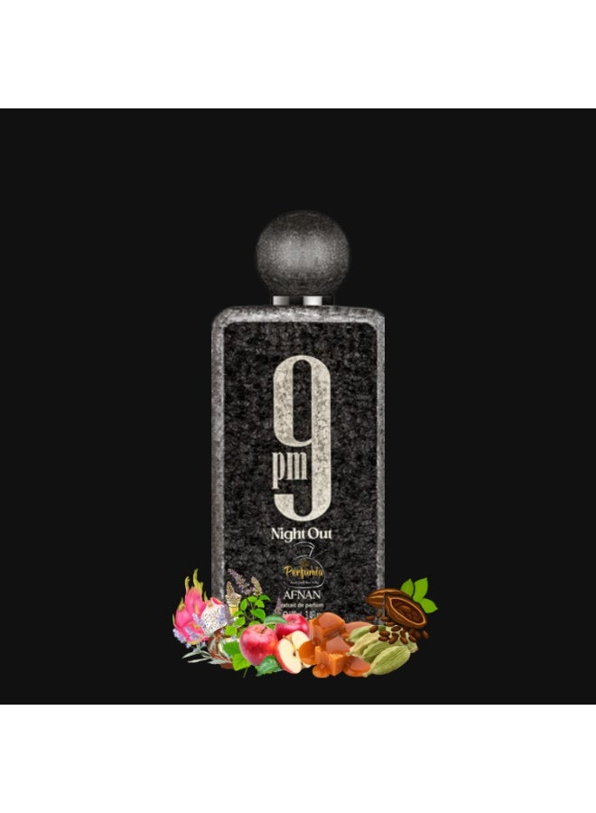 Afnan 9PM Night Out Extrait De Parfum for Genders, 100ml - Image 3